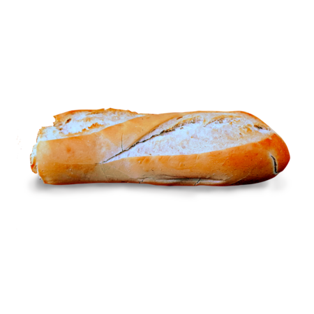 Pan flauta cocinado